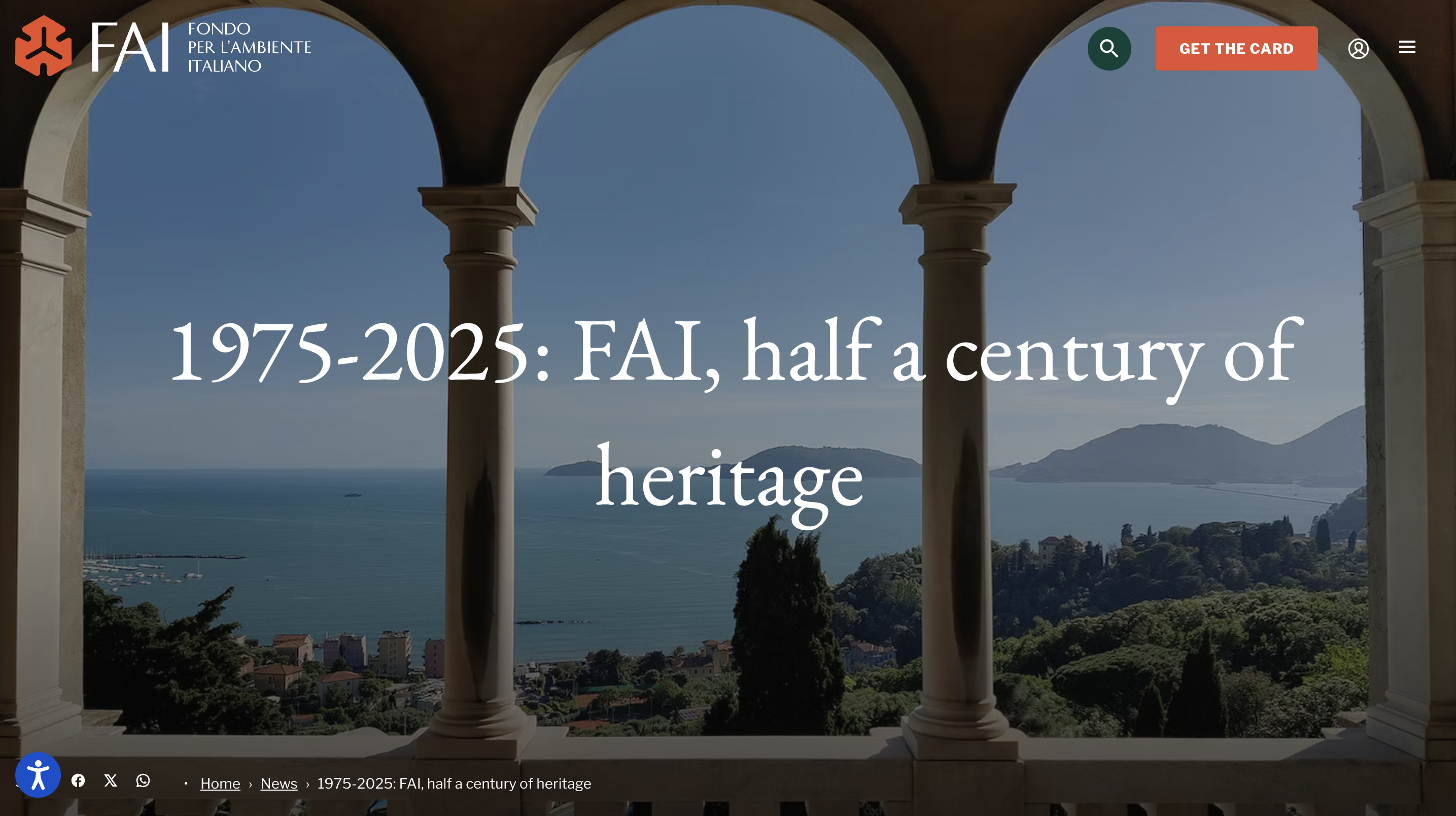 FAI website landing page